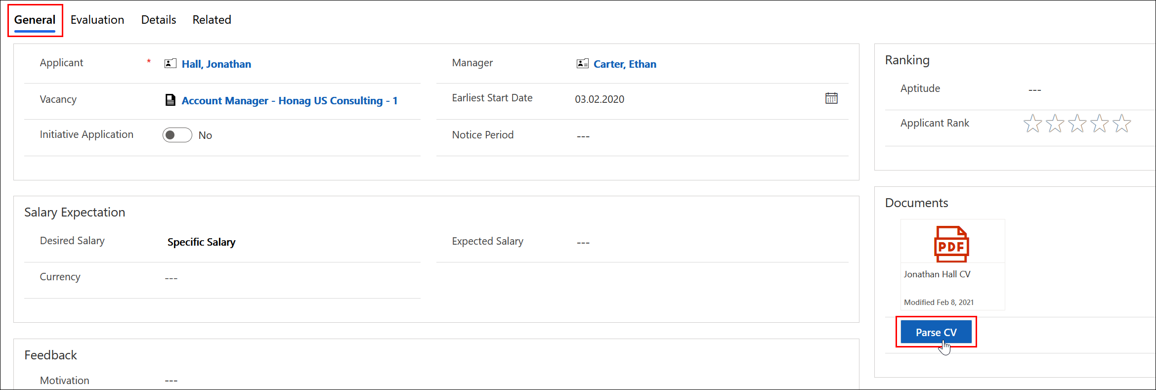 Recruiter CV parsing - Textkernel Saleforce Connector